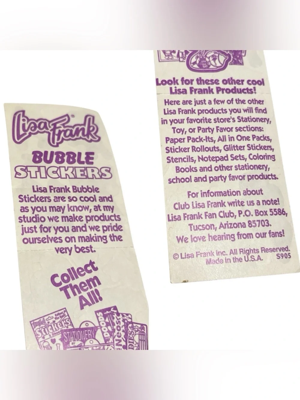 Vintage Lisa Frank Bundle Neat Pens Best Friends Markie Bubble Stickers Strip